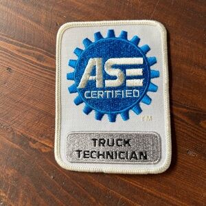 ASE Certified Truck Technician Embroidered Patch - Blue & White